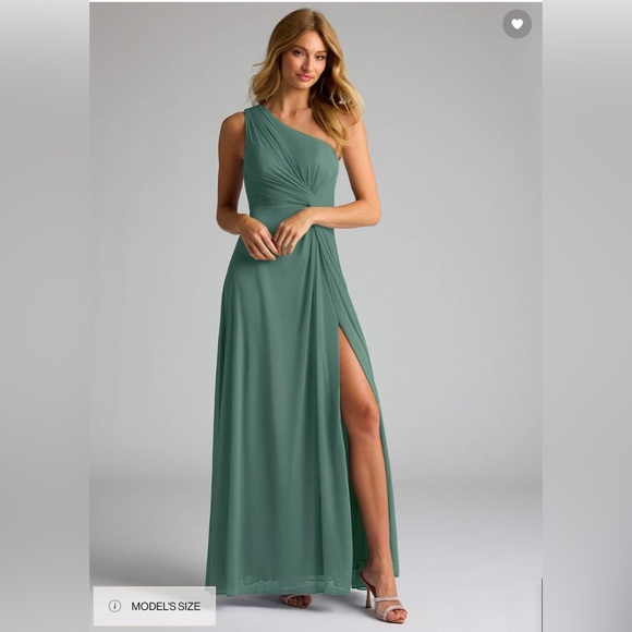 AZAZIE | Brooke Dress | Eucalyptus-A8 - Picture 1 of 4